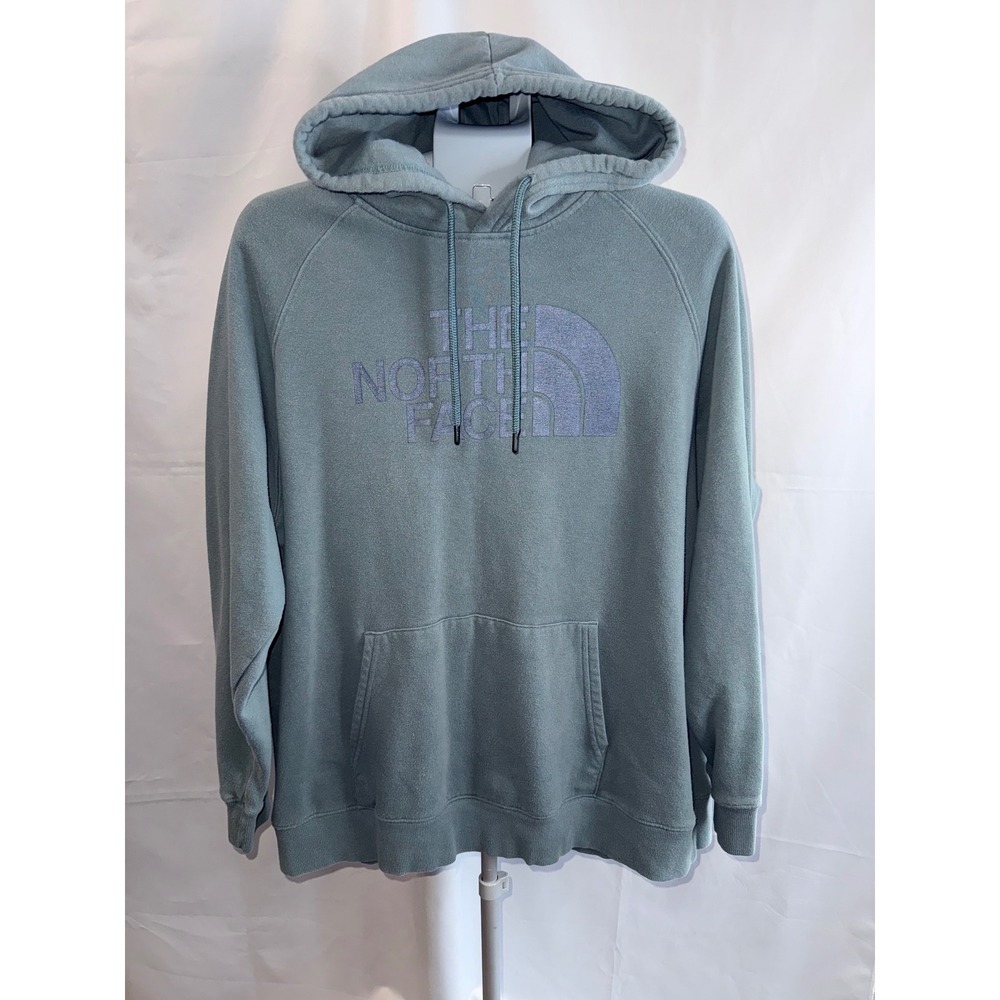 The North Face Mens XXL Sage Green Logo Pullover Hoodie Sweatshirt